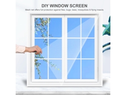 Mosquitera Para Ventana De Bricolaje Con Cinta Autoadhesiva, Malla Antimosquitos De 59x78 Pulgadas.