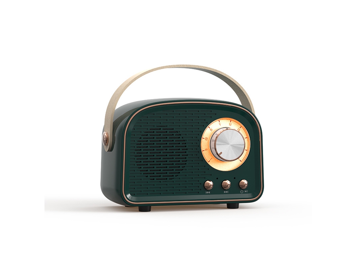 Altavoz Bluetooth Retro (negro) - Decoración Vintage - Altavoz Bluetooth Inalámbrico Portátil
