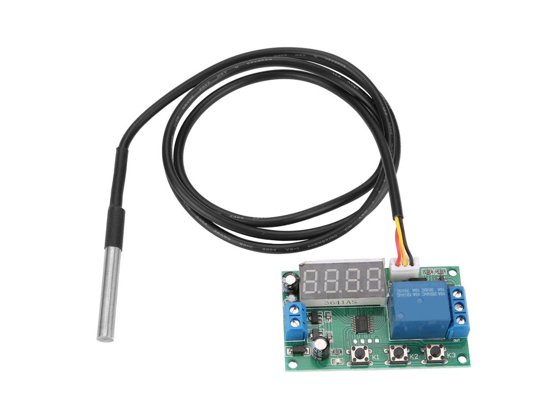 Veloriskku-módulo Controlador De Temperatura Led Yyw-1 Sensor Relé De Controle De Temperaturas 12vdc