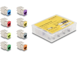 Keystone Modul Rj 45 Zu Lsa (w) Stp Cat 6a Grau, Blau, Gelb, Rot, Grün, Orange, Violett, Neongelb Delock (w)