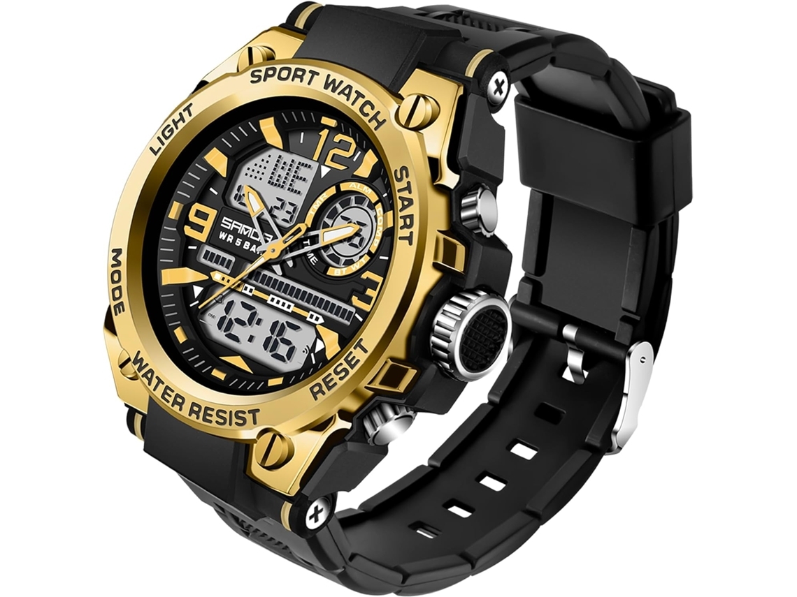 Reloj electrónico militar para hombre, reloj digital analógico impermeable táctico militar