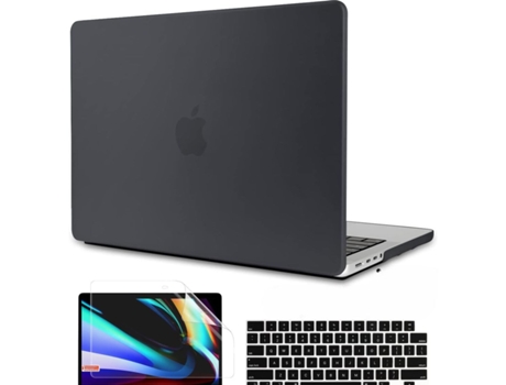 Teclado De Pantalla Protectora De Cubierta 360 Para Macbook Pro M1 13 2020 A2338 Negro