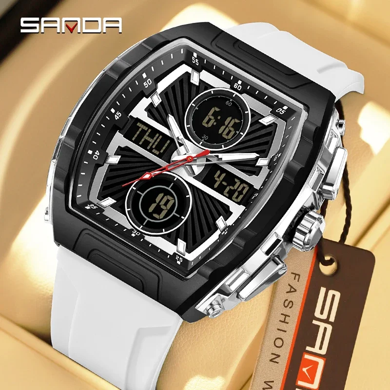 Reloj De Pulsera Moderno Para Hombre, Cronógrafo Multifuncional Con Alarma, Indicador De Día De La Semana Y Fecha, Resistente Al Agua.