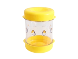 Perforador de huevos sencillo y fácil de usar, separador de huevos, sartén para huevos escalfados de 2 piezas (amarilla)