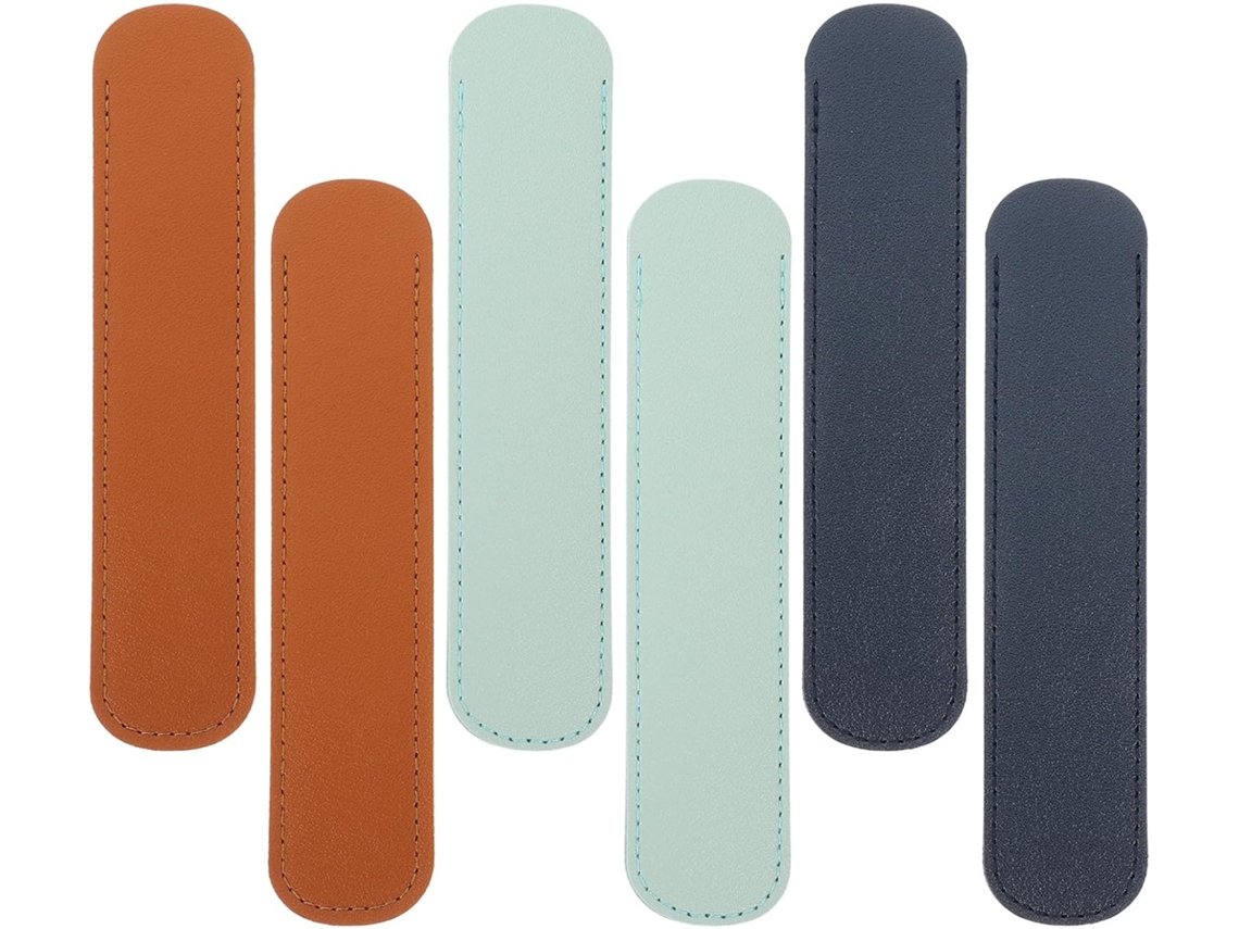 Estuche De Cuero Pu Para Pluma Estilográfica Y Portaplumas Individual, 6 Piezas, Ligero Y Conveniente, Adecuado Para