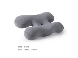 Almohada Eifson De Espuma Con Estructura Acanalada Y Soporte Ajustable, Cómoda (gris Claro)