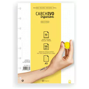 Recambio para cuaderno de puntos A5 Ingeniox CARCHIVO INGENIOX