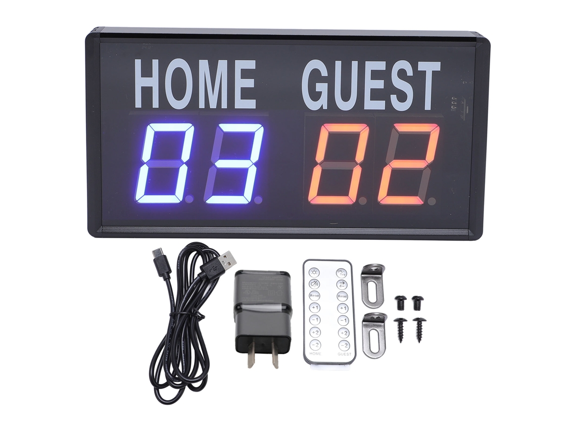 Placar Eletrônico Com Controle Remoto Led Portátil Para Basquete Vôlei Badminton Usb