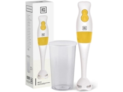 Batidora De Mano Emma 700w - Minipimer Vaso Medidor 600 Ml Con Tapa Incluida- Hoja De Acero Inoxidable, 2 Velocidades Con Función Turbo. (mostaza)