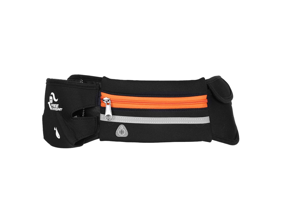 Bolsa De Cintura Deportiva Impermeable Para Correr Con Orificio Para Auriculares Para Teléfonos Naranja