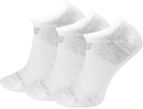 Calcetines para Hombre NEW BALANCE No Show Cotton 3 Pares Blanco para Corrida (EU 35 - 38)