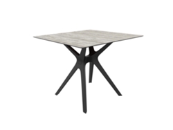 Mesa Cuadrada Interior 90x90 Negro - Madera Lavada Vela S Resol