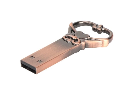 HURRISE Almacenamiento USB Thumb Drive Portátil Descubierto en Forma de Corazón Retro USB Flash Drive para Computadora 8GB 64GB Tarjeta