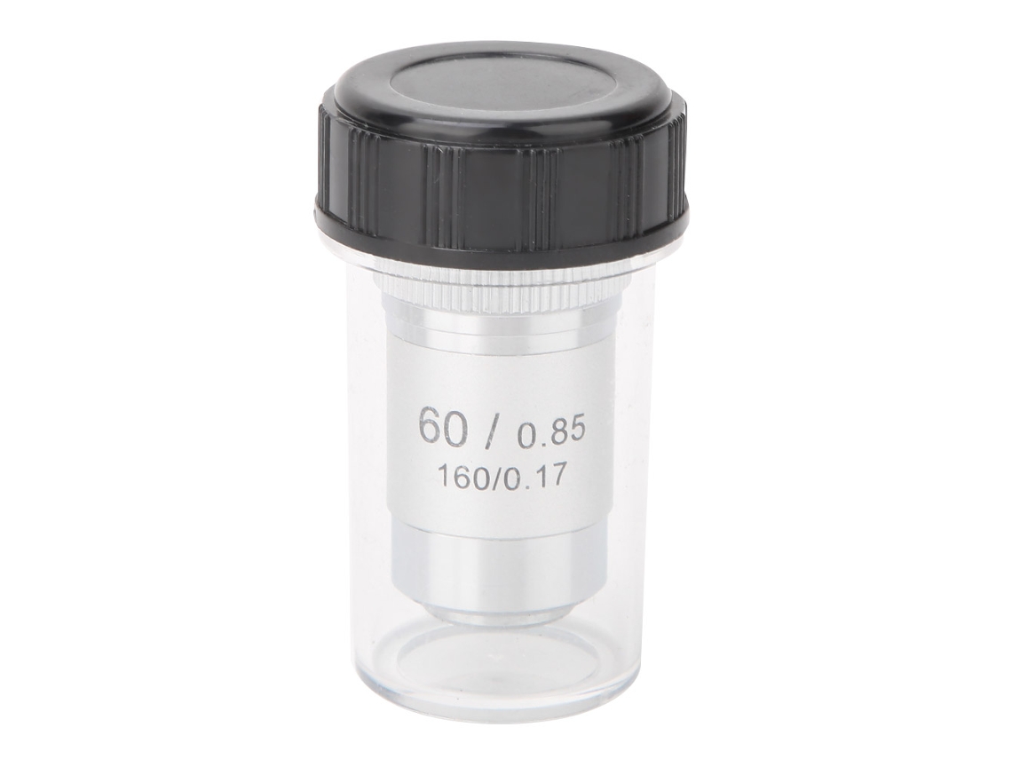 Lente Objetivo Acromática Allsteel 60x Para Microscopios Biológicos Con Interfaz Rms De 20,2 Mm