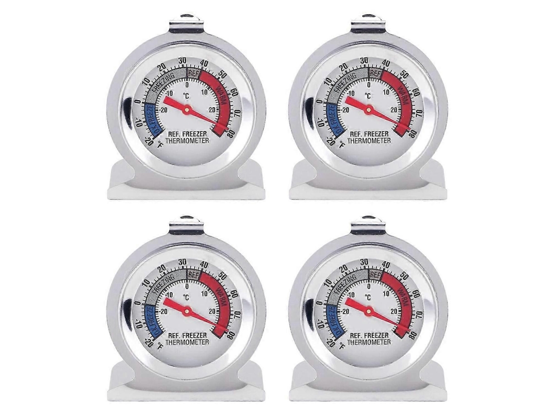Juego de 4 termómetros para refrigerador con indicador rojo - GOKOCO