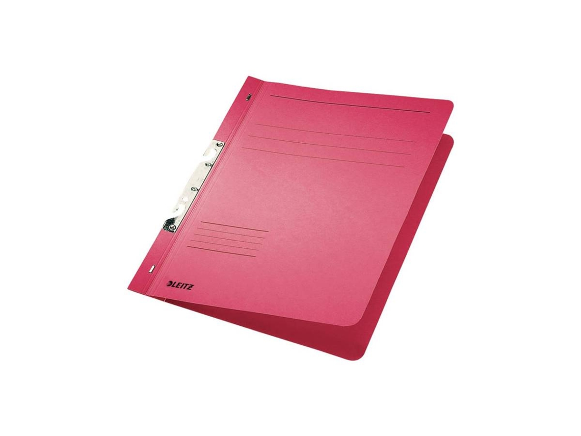 Carpetas ranuradas Leitz, DIN A4, cartulina Manila, roja 250 g/m², capacidad 170 hojas, mecanismo de grapado de 80 mm, 50 unidades (3 carpetas Leitz)