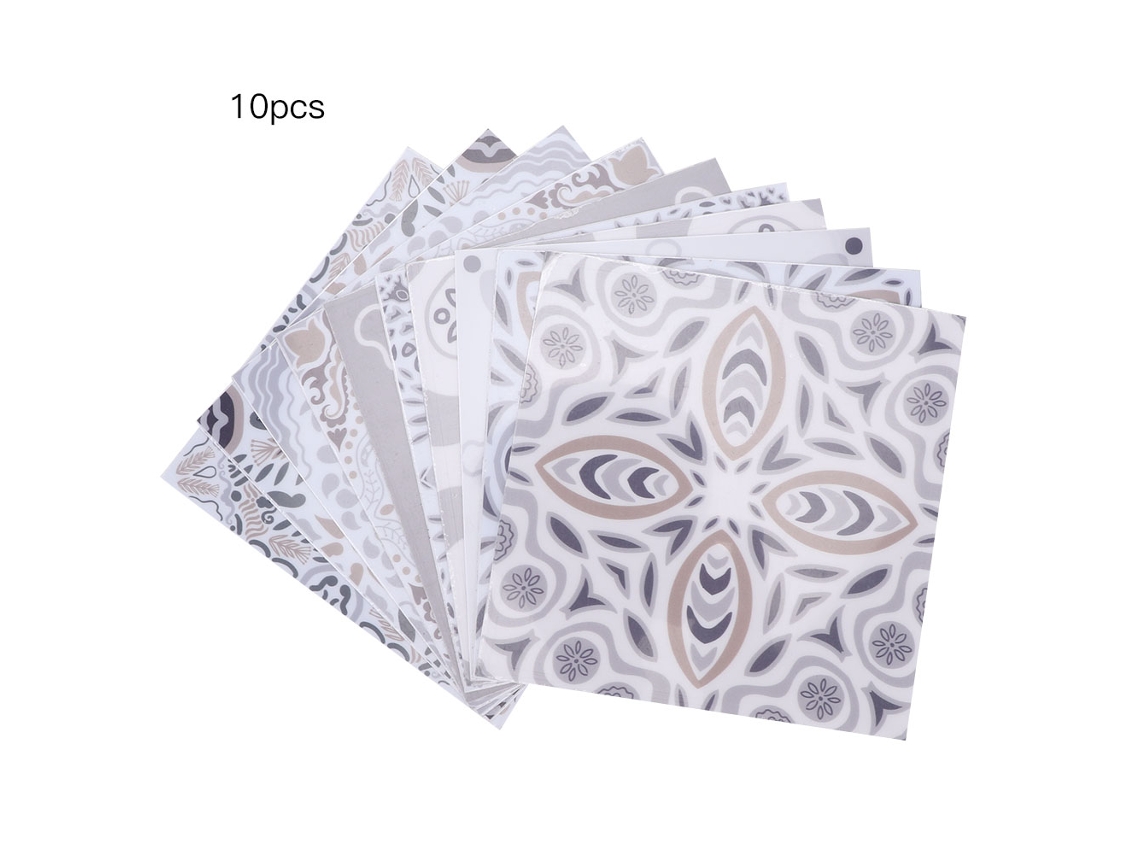 10 Pegatinas Autoadhesivas Para Pared Y Suelo, De Pvc Impermeable, Para Baño Y Cocina 1