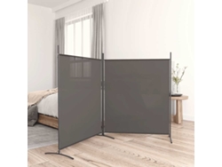 Biombo Divisor | Biombo Separador | Separador De Ambientes De 2 Paneles De Tela Gris Antracita 348x180 Cm