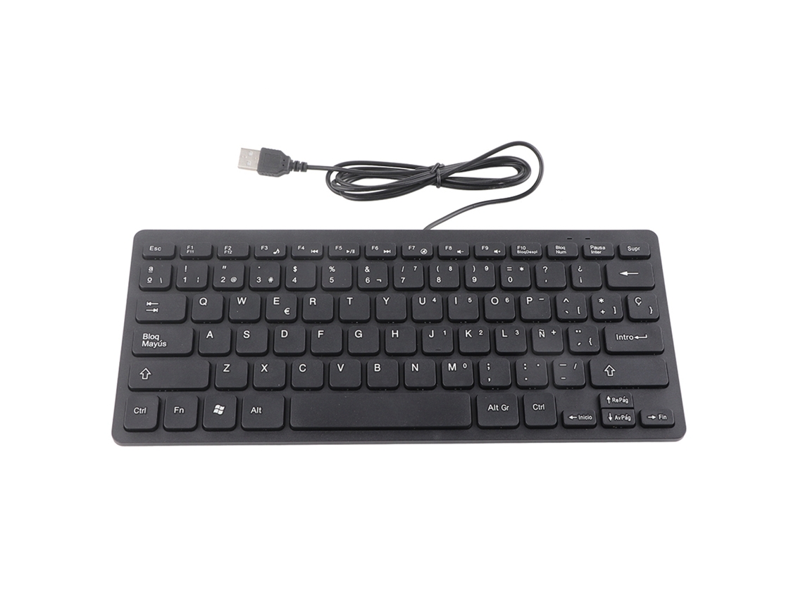 Mini Teclado Portátil Español Con Cable Usb, Ultrafino, 78 Teclas Para Ordenador De Sobremesa