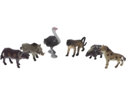 Juego De 6 Figuras De Animales En Miniatura, Modelos Africanos, Juguetes De Simulación.