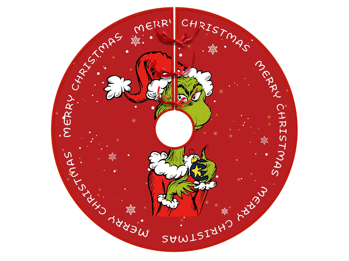 Falda para árbol de Navidad de 112 cm – Decoración navideña suave con collarín para árbol de estilo rústico (Estilo G)