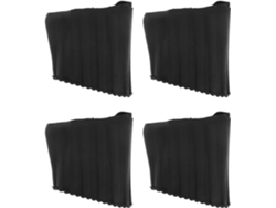 4 Almohadillas Antideslizantes De Goma Para Escalera Extensible, Color Negro.