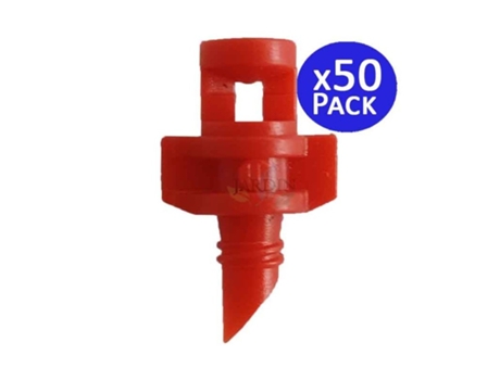 Microaspersor de Riego 360º Rojo Alcance 1 a 1,5 Metros Pack 50 SUINGA