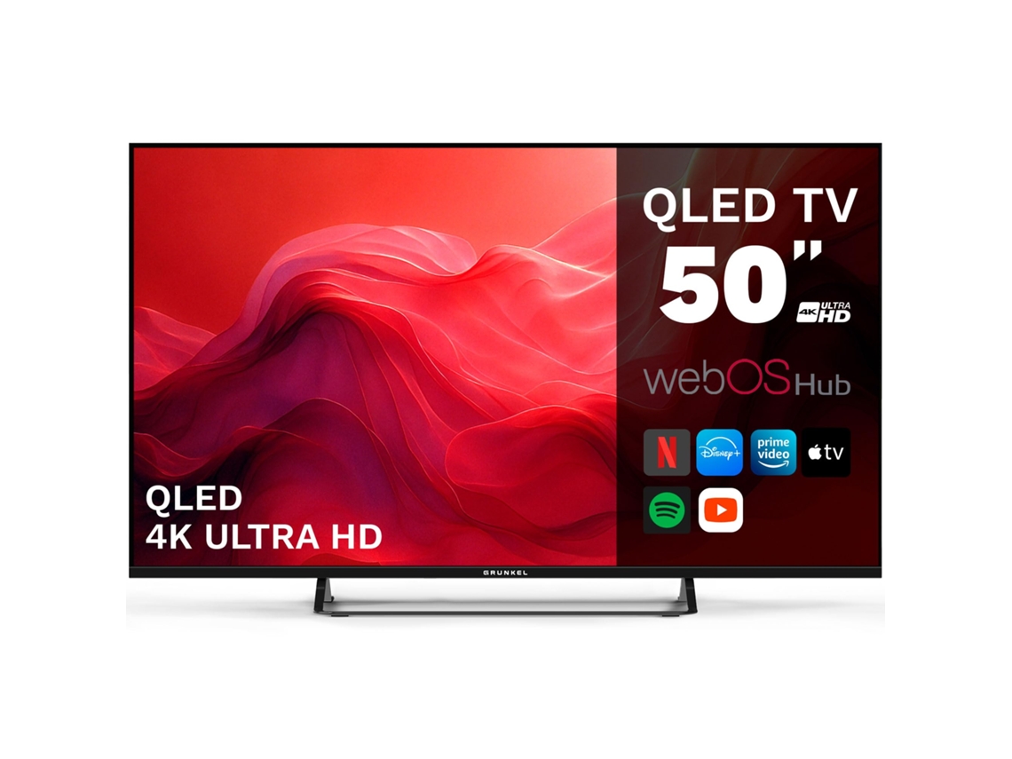 GRUNKEL 5025QLEDW Smart TV 50'' 4K UHD con Sistema Operativo WebOS, 3 puertos HDMI y 2 USB.