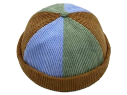 Gorra Sin Visera Ajustable De Algodón 100% Estilo Retro Para Hombre Con Puño Enrollado.