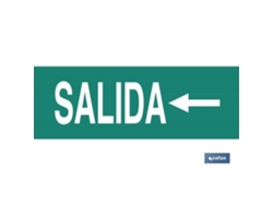 Señal luminiscente 400x100mm. señal salida izquierda