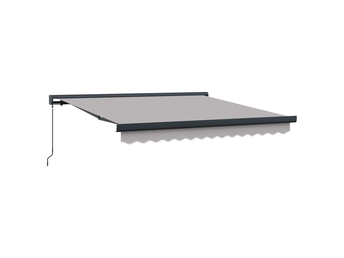 Maison Exclusive - Toldo Retráctil Gris Claro 350 X 250 Cm Tela Y Metal