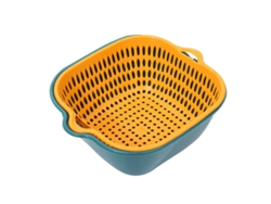 Juego De Cestas De Plástico 2 En 1 Para Lavar Verduras Con Desagüe Para Frutas Y Utensilios De Cocina.