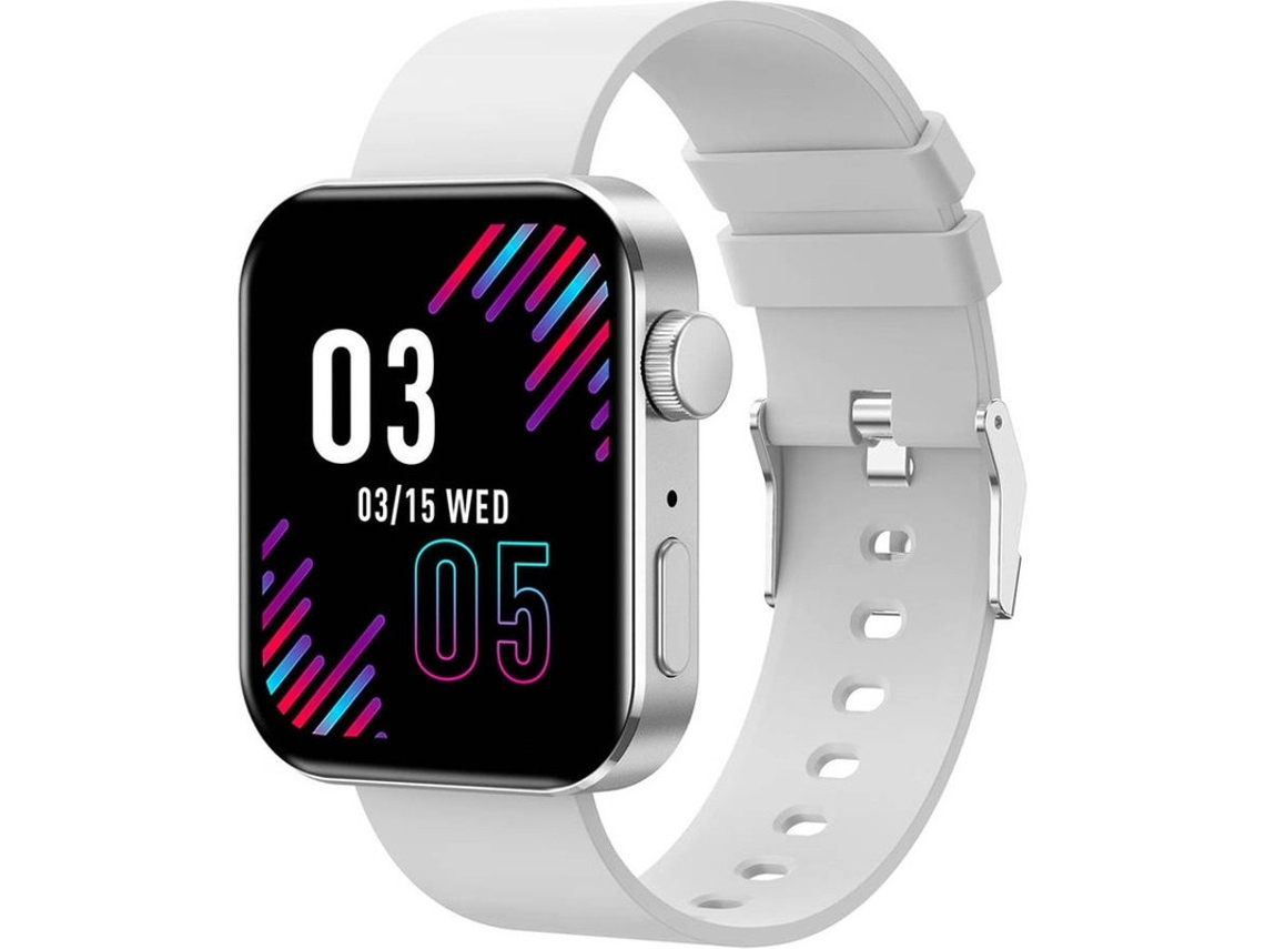Reloj inteligente Bluetooth, llamadas, frecuencia cardíaca, presión arterial, IP67, iOS/Android Bestvite (plata)