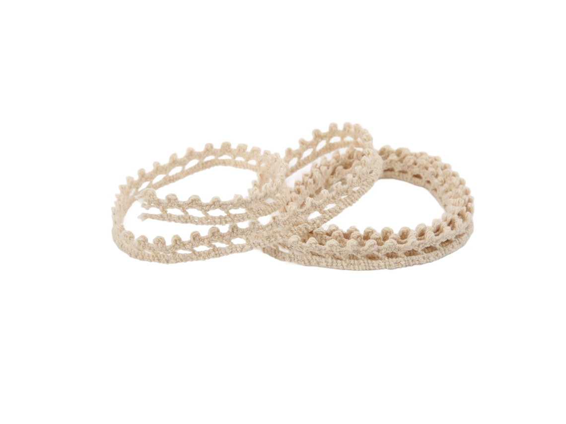 Cinta De Encaje 20 Yardas Hilo De Algodón Beige Para Decoración Diy Ropa Regalos