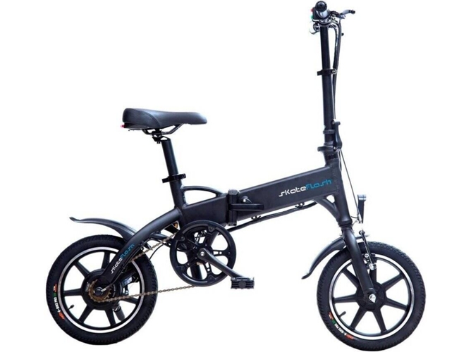 Bicicleta Eléctrica SKATEFLASH Folding E-bike Compact Negro (Autonomía: 40 km | Velocidad Máx: 25 km/h)