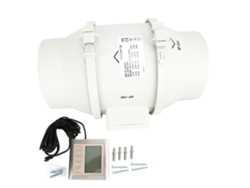 Ventilador de conducto de 6 pulgadas, 530 m³/h, velocidad ajustable, 220 V