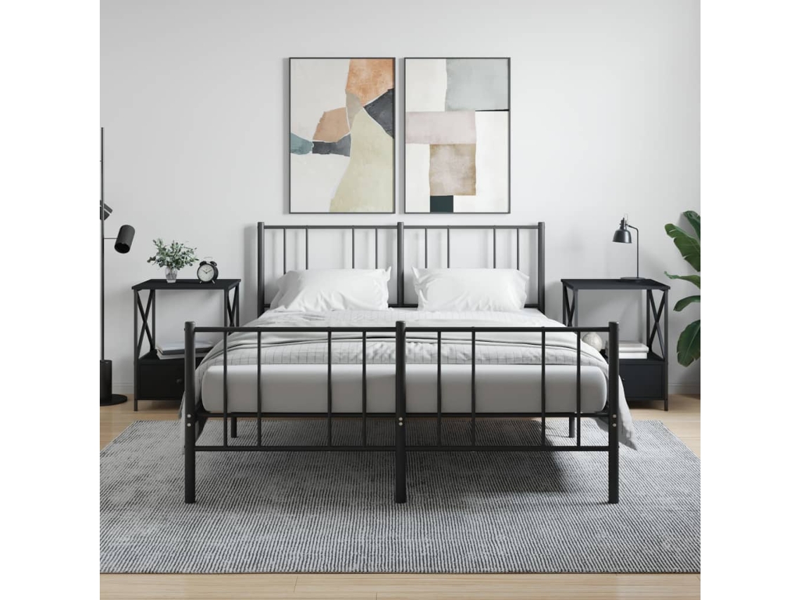 Mesitas de Noche 2 Pzs 50X41X65 Cm Derivados de Madera Negro