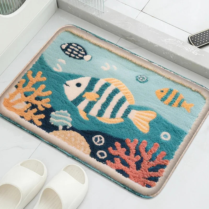 (estilo 2 60x90cm) Alfombra De Baño Con Bonito Diseño De Dibujos Animados, Suave Y Cómoda.