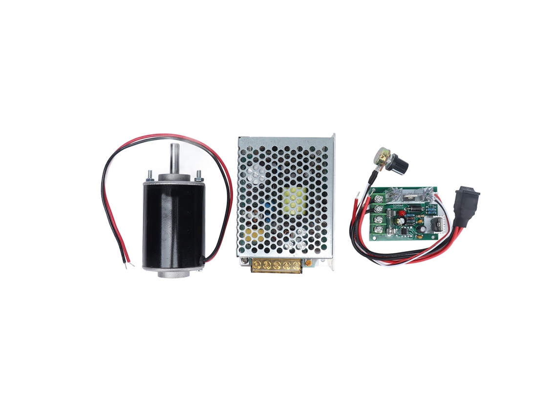 Motor De Cc De Imán Permanente De Eje Corto De Alta Velocidad De 30 W, 12 V Y 3500 Rpm Con Controlador.