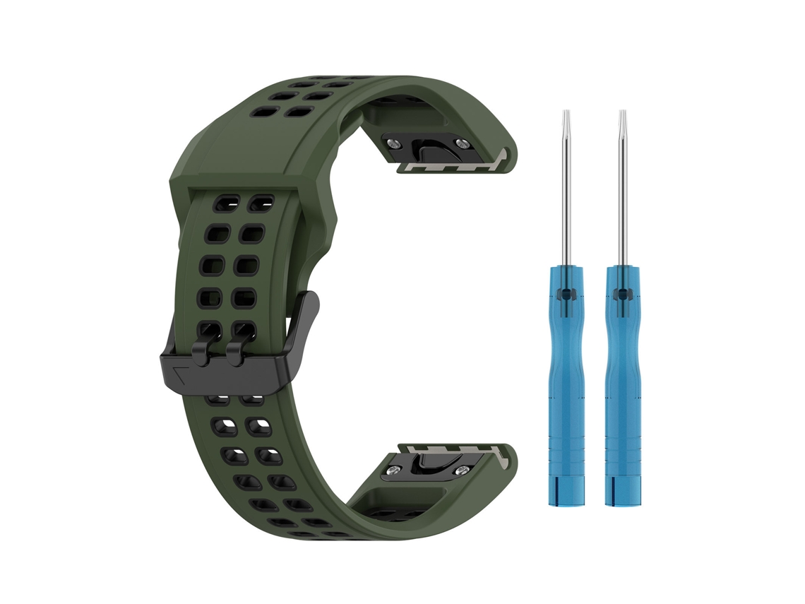 Correa De Repuesto De Silicona Quickfit De 20 Mm Para Garmin Fenix ​​6s Pro/fenix ​​7s/fenix ​​5s (verde Militar) Siurn