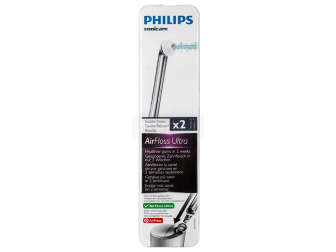 Philips Hx803207 Boquillas interdentales para sonicare airfloss ultra hx8332 2 unidades color gris