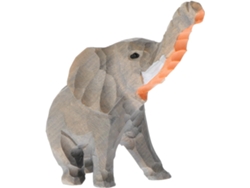 Adorno de elefante, madera de tilo, escultura decorativa, decoración de interiores, oficinas, hogares, GOKOCO