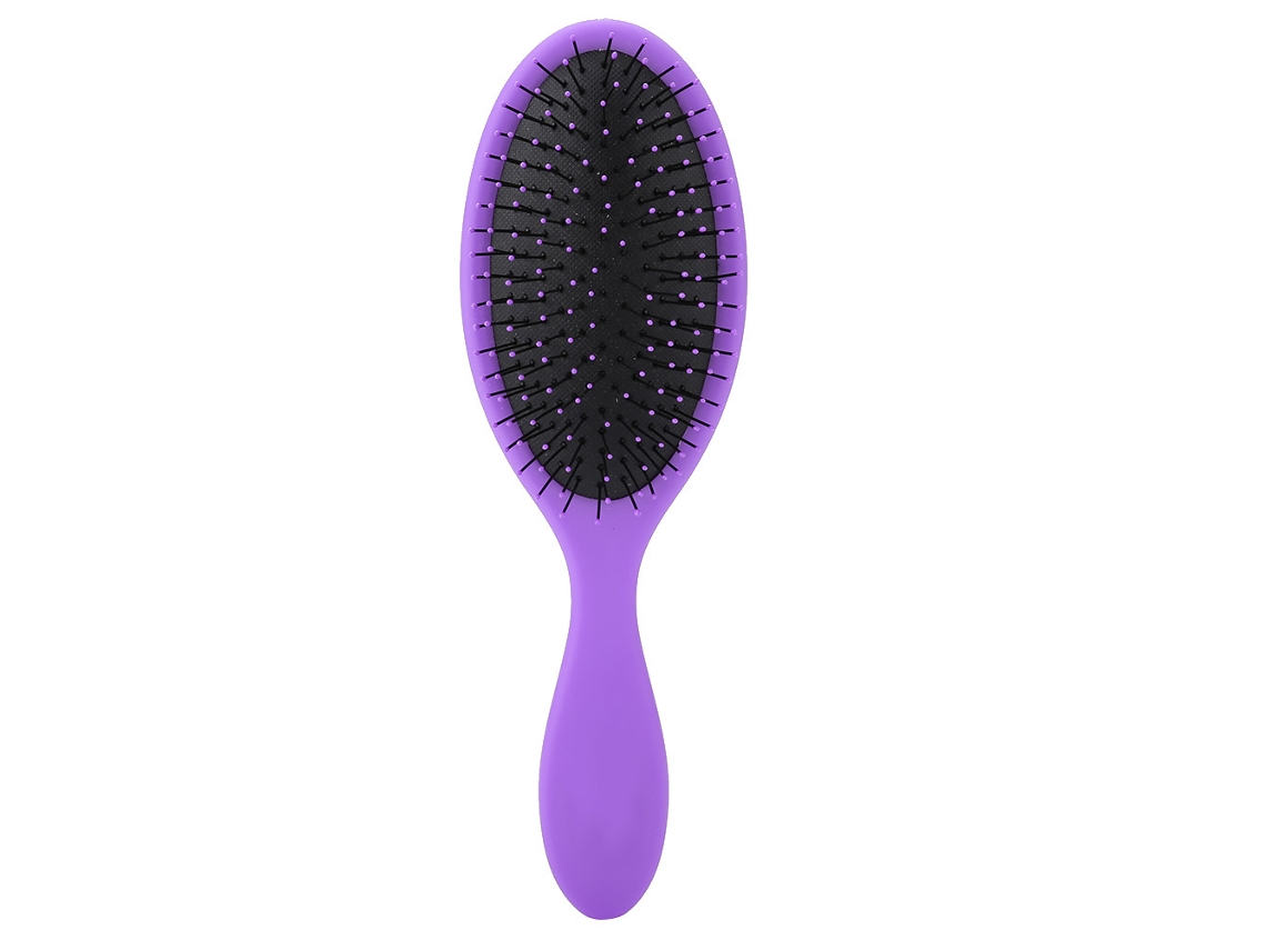 Pente Massageador Capilar 2026 com Cerdas Ovais de Nylon Antiestáticas Roxo