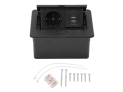 Yncm2026-enchufe De Mesa Con 2 Puertos Usb, Regleta Eléctrica Desplegable, Caja De Conexión Impermeable, Tomacorriente Estándar Para Escritorio