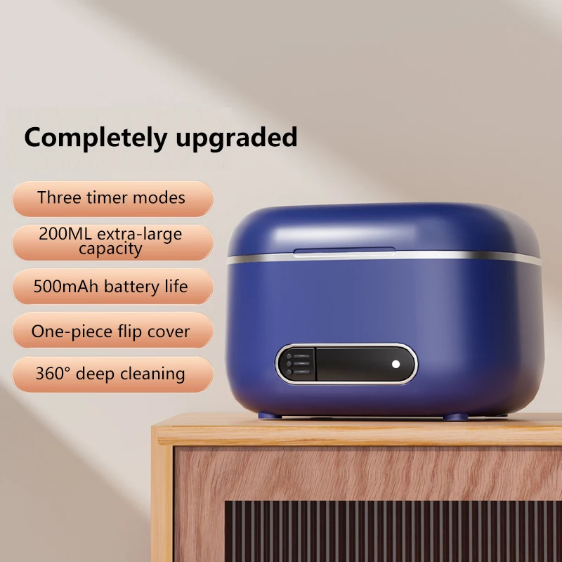 Limpador ultrassônico MDUG com 3 velocidades, temporizador, uso doméstico, USB (azul)