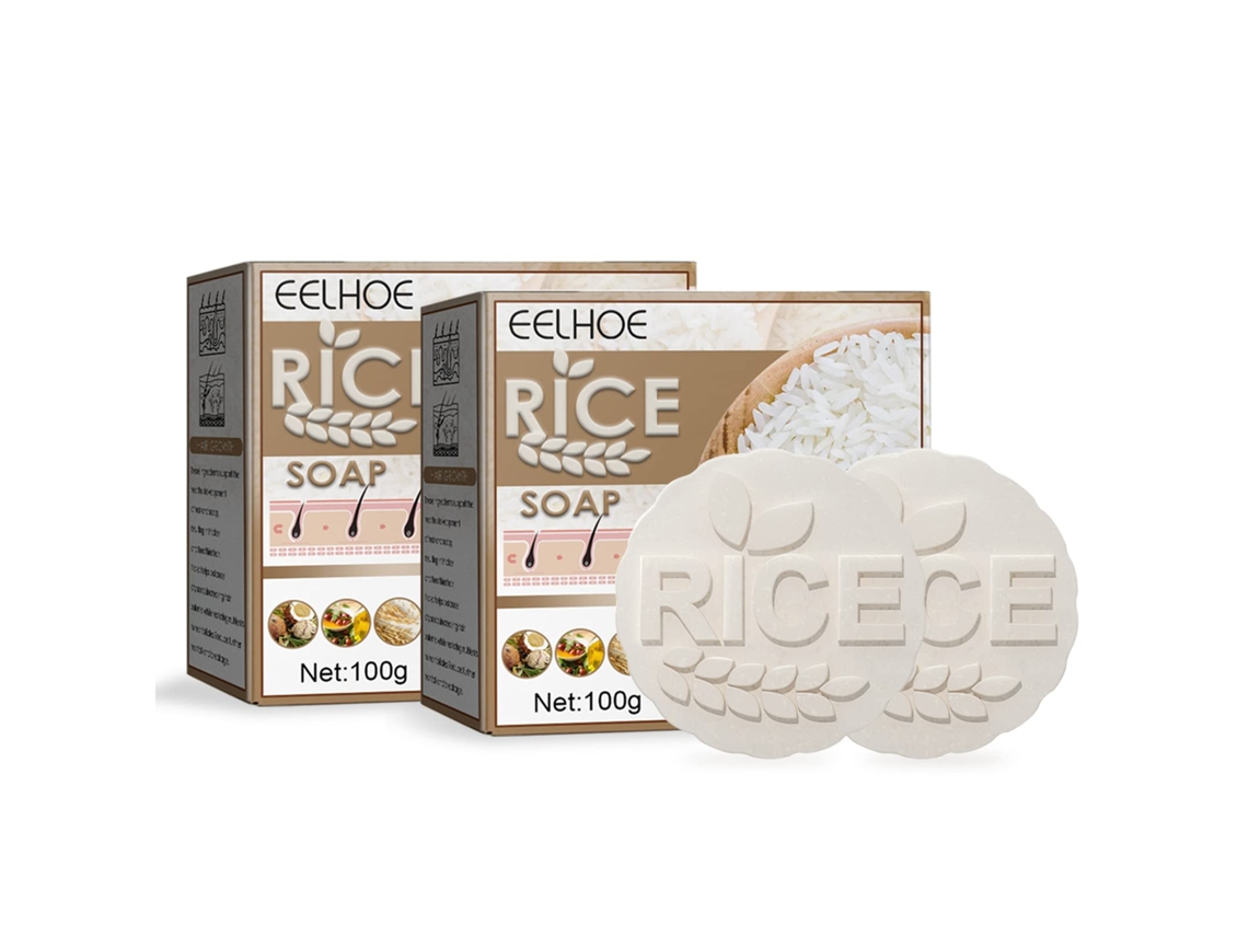 Champú anticaída con arroz, marca Eelhoe, paquete de 100 g (2 unidades).