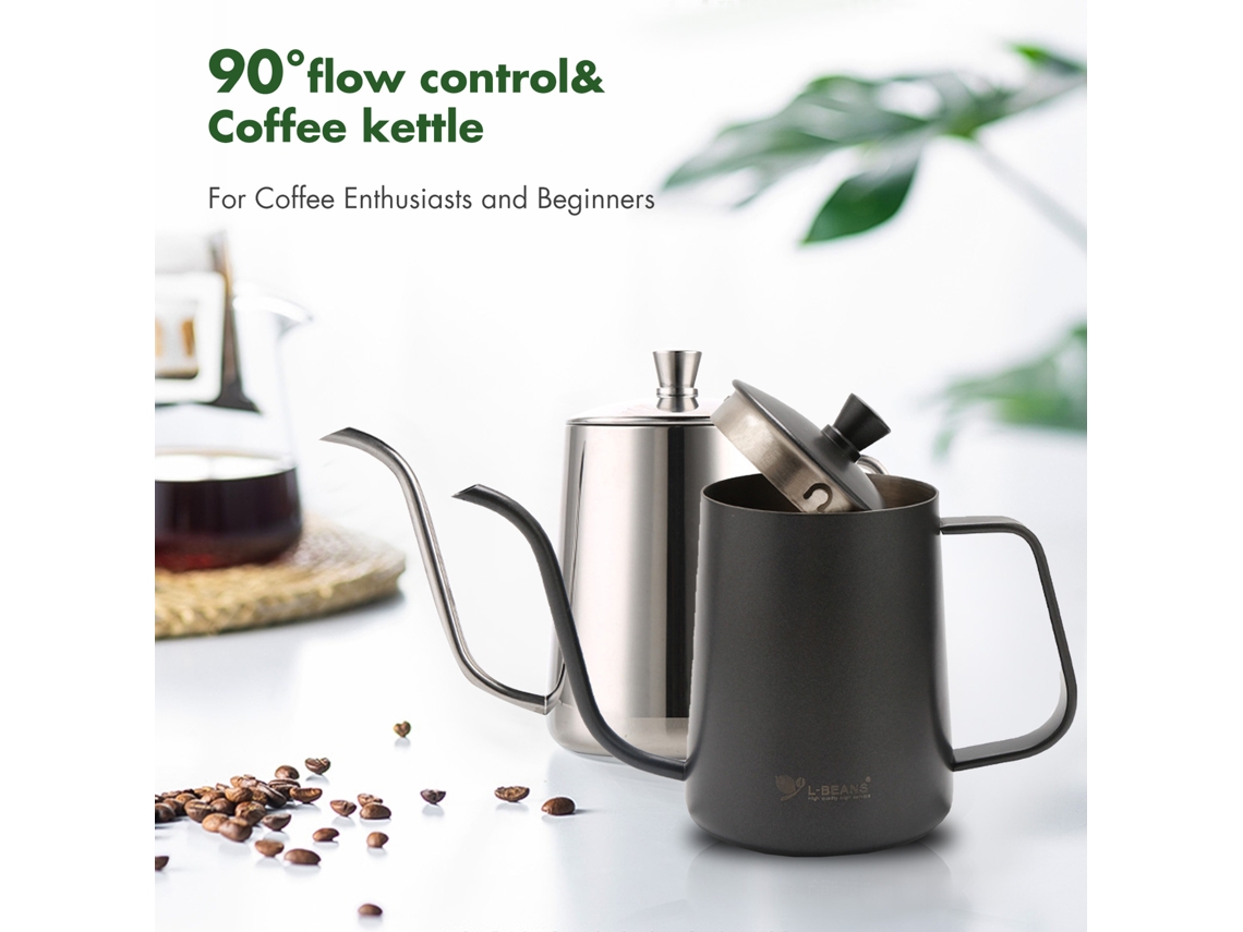 Hervidor De Café De Acero Inoxidable De 600 Ml Con Termómetro: Un Regalo Para Los Amantes Del Café.
