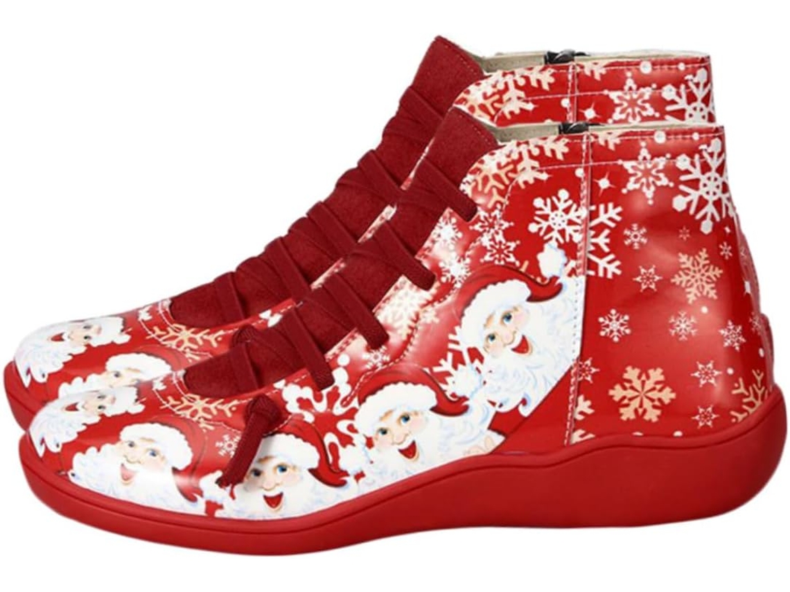 Botas De Natal Femininas - Botas De Natal Femininas - Pantufas - Mocassins De Festa