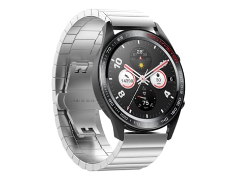 Correa de reloj de acero para Honor Watch GS 3i con una cuenta (plateada)