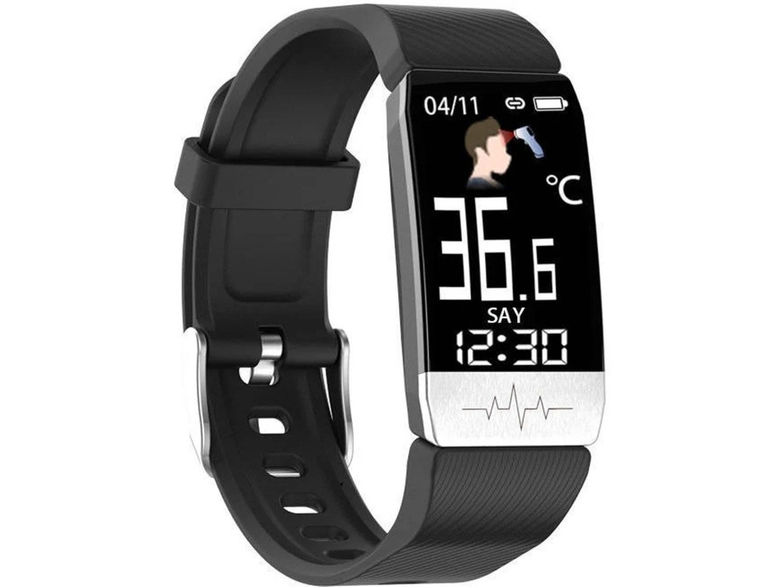 Pulsera de fitness resistente al agua IP68, reloj inteligente con monitor de frecuencia cardíaca, ECG, PPG, podómetro y monitor de actividad física, Bestvite (negro)
